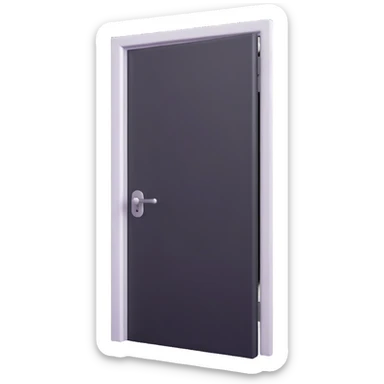 door being unlocked, soft white light coming from behind the door sticker