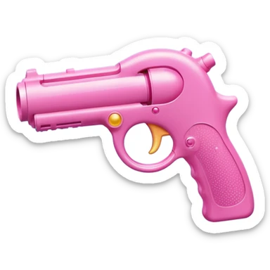 a bubble gun that shoots out hearts, with heart bubbles shooting out all around it sticker