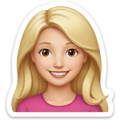 queen-in-game-of-throne, long blonde, smile sticker