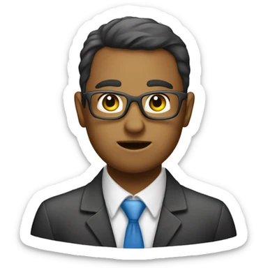 Creat Emoji About Being Silent  i the work place But Be Hard Worker for teacher  sticker