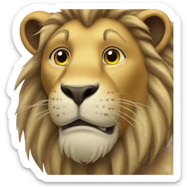 Lion standing facing left sticker