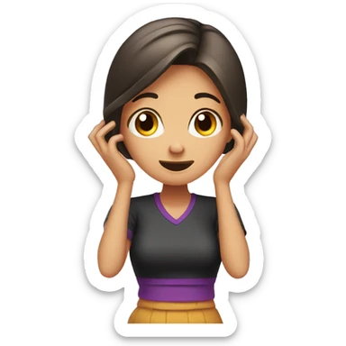 Embarrassed girl sticker