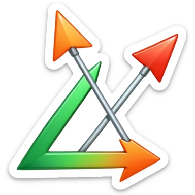 A limit control with an arrow that stands between green, orange and red. sticker
