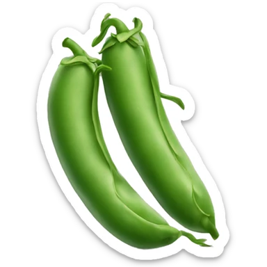 Two green beans kissing sticker