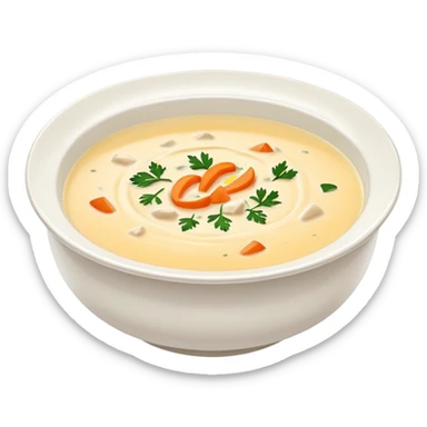 A white bowl filled with creamy texture, smooth and thick, glossy and rich, realistic, high detail, simple composition, isolated on white background, centered composition
 sticker