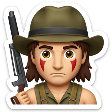 Ecureil qui ressemble à Rambo sticker