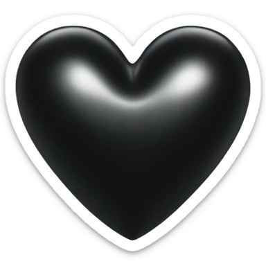 Black heart sticker