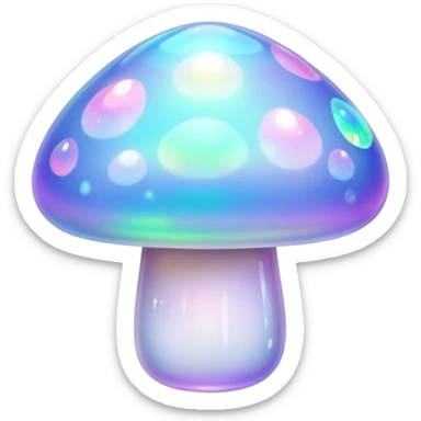 Opal crystal mushroom  sticker