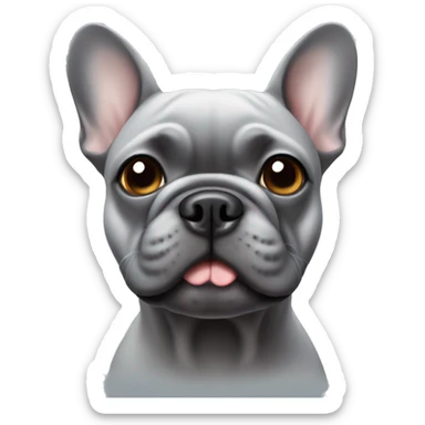 Grey french bulldog  sticker