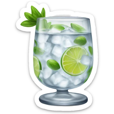 A glass gin tonic sticker