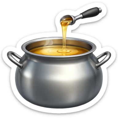 pot with hot oil sticker