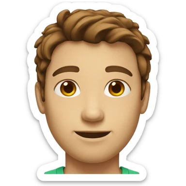 35 year old male with brown hair  sticker