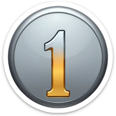 NUMER 1 IN SILVER sticker