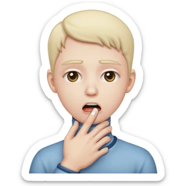 A person choking them selves  sticker