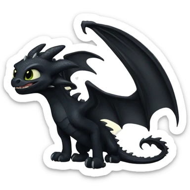 Toothless dragon night fury  sticker