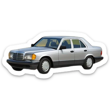 trip with old grey mercedes benz 1996 300d turbo back sticker
