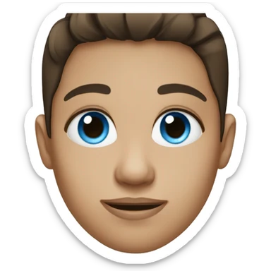 blue-eyed brunette sticker