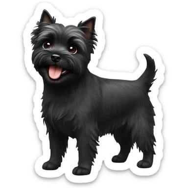 Happy black cairn terrier  sticker
