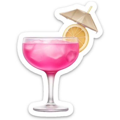 Pink cocktail sticker