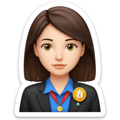 crypto event girl conference brunette sticker