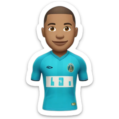 Kylian mbappe avec un maillot de l'om sticker
