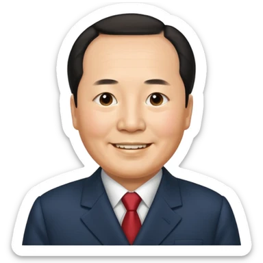 Mao zedong with receding hairline smiling sticker