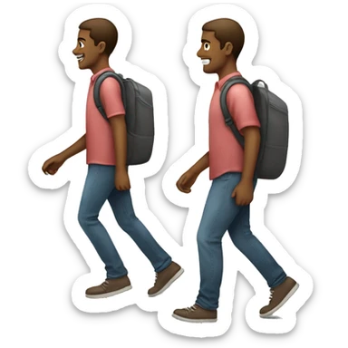 Person walking to the right emoji sticker