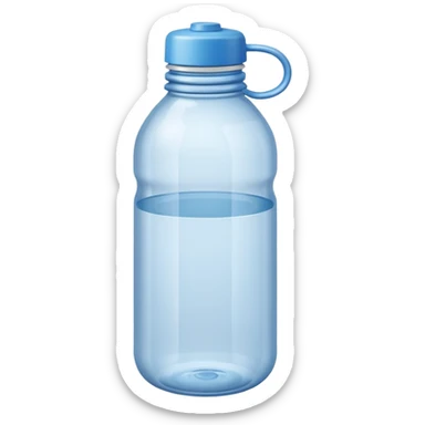 une bouteille en plastique dechet vide , bouteille d'eau sticker