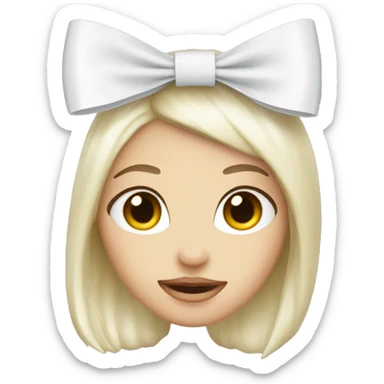 White Coquette bow sticker