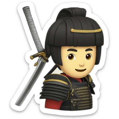 katana samurai napoleon sticker