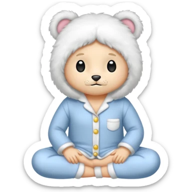 fluffy pyjamas sticker