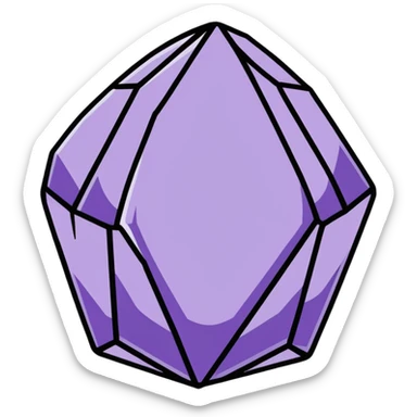amethyst crystal gemstone sticker