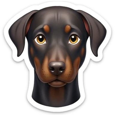 Black Doberman sticker
