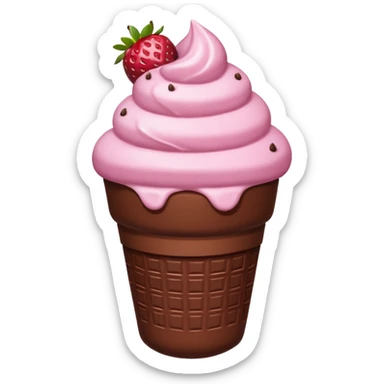 Bolis sabor chocolate 🍫  y uno sabor fresa 🍓 que sea un bolis de hielo gordito sticker