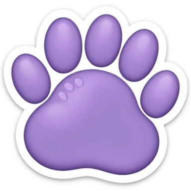 purple-cat-pawprint sticker