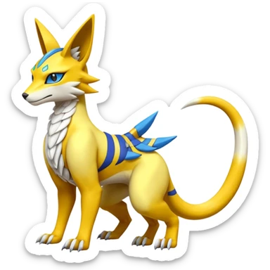 Renamon-Zeraora-Bastet-Latias-Vernid-Sergal-fusion-hybrid-creature sticker