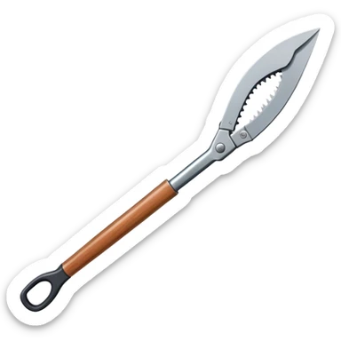 one long-handled pruners sticker