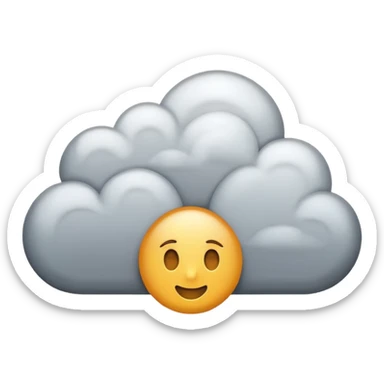 Cloudy season sticker