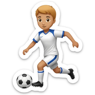 playing soccer sticker