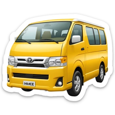 3D emoji of a Peruvian urban toyota hiace sticker