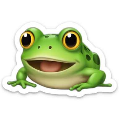 the word Wednesday and a frog above it sticker