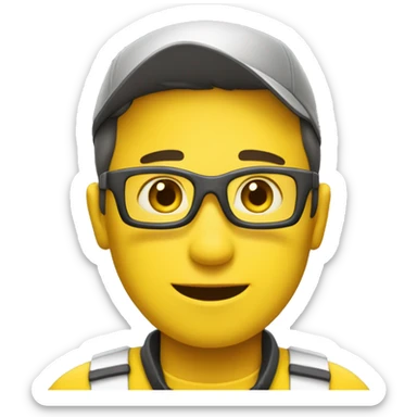 delivery driver with yellow，white skin sticker