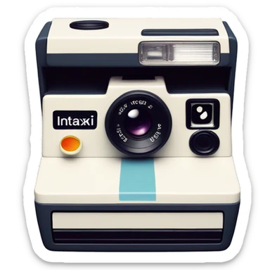 Intax Mini Pale Blue polaroid camera sticker