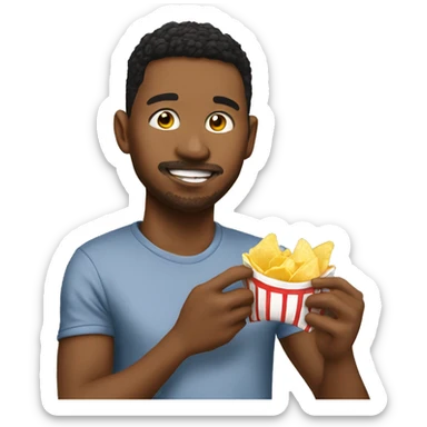 My fiance eating chips sticker