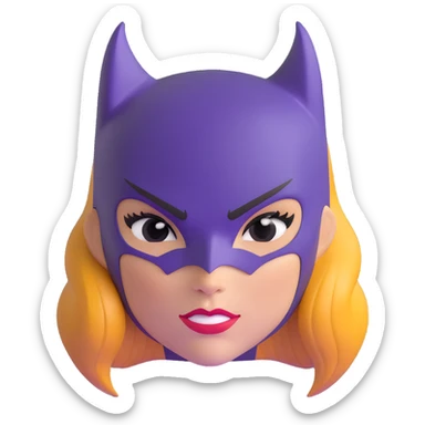 Batgirl superhero face sticker