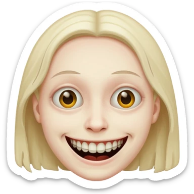 Weird creepy smile  sticker