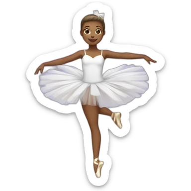 Tutu danseuse blanche sticker