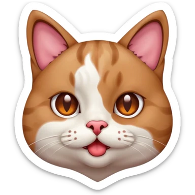 Cat with heart eyes drooling  sticker
