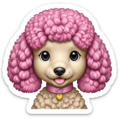 Poodle Rosa sticker