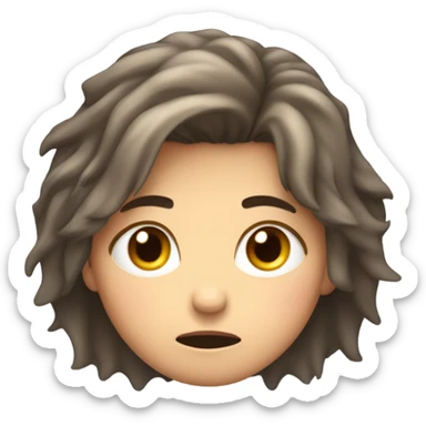 stressed out girl sticker